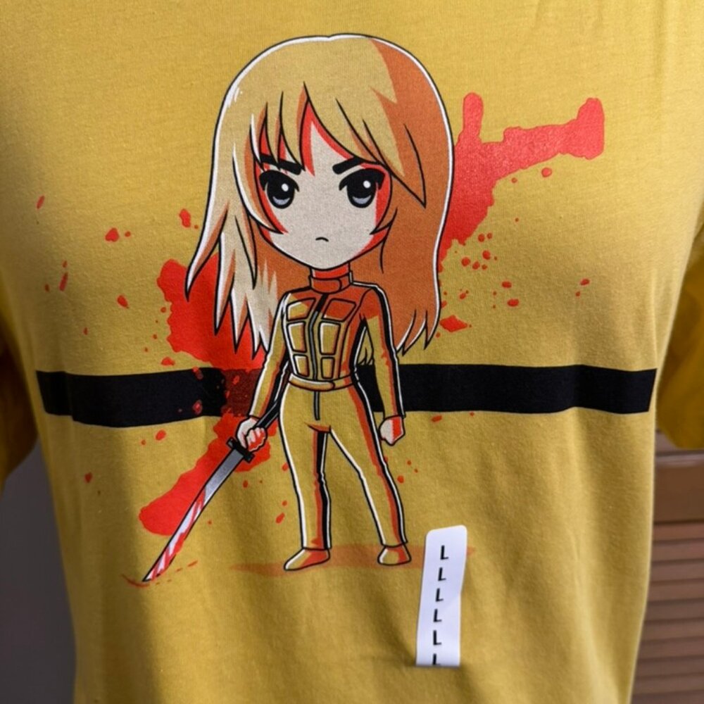 Teeturtle Yellow Kill Bill "The Bride" T-Shirt Size L NWT